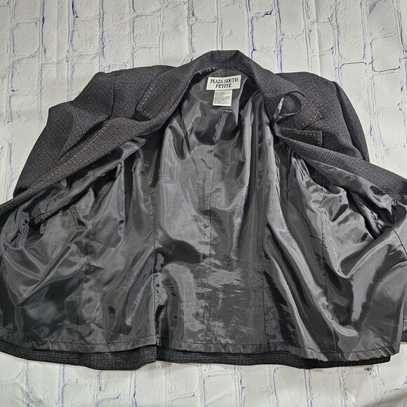 Plaza South Black Suit Jacket Blazer WOMENS SIZE 12P - Picture 3 of 7